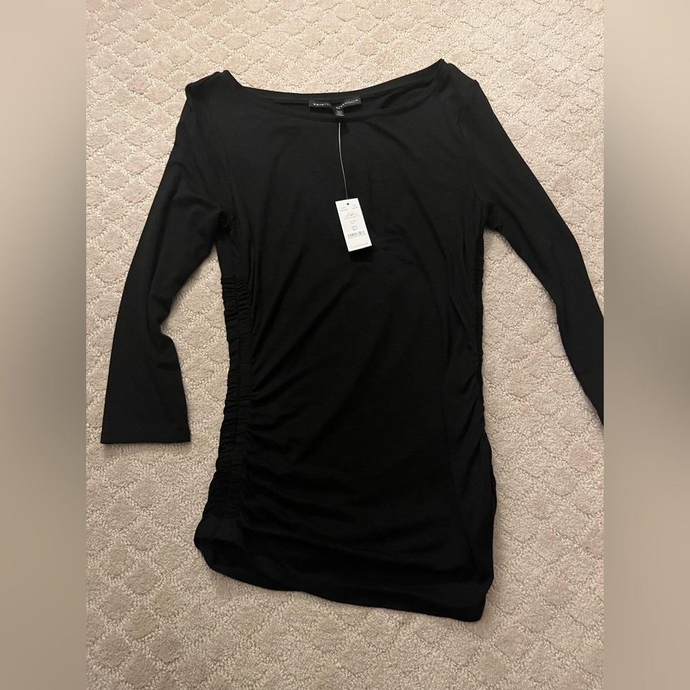 White House black market three quarter sleeve shirt